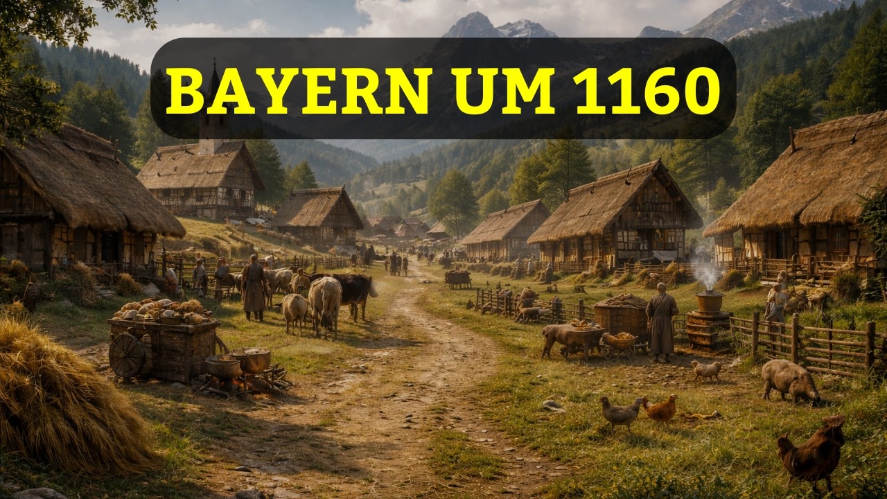 Ein Tag im Leben einer Bauernfamilie im Jahr 1160 (KI-Rekonstruktion)