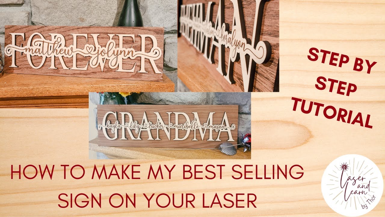 How to Make My Best Selling Sign: Co2 and Aeon Laser Tutorial