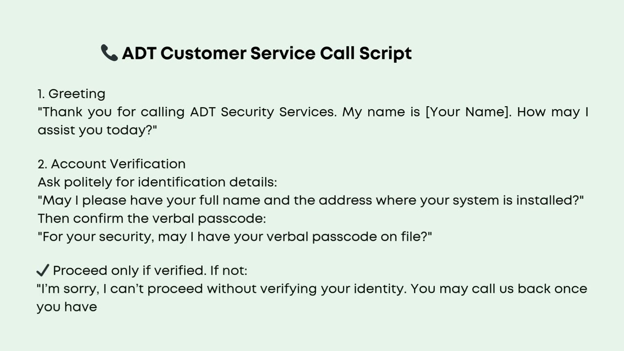 ADT Customer Service Call Types & Call Flow | CSR Guide
