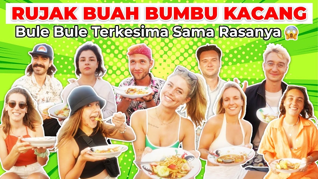 LAHAP AMPE NGILER !! BULE2 NYOBAIN RUJAK BUAH BUMBU KACANG! SOUR FRUIT PLATTER WITH PEANUT SAUCE