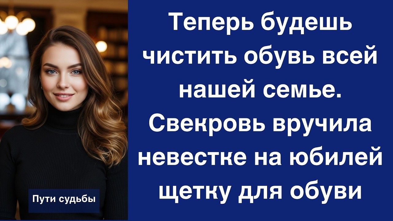 Теперь будешь чистить обувь всей нашей семье  Свекровь вручила невестке на юбилей щетку для об