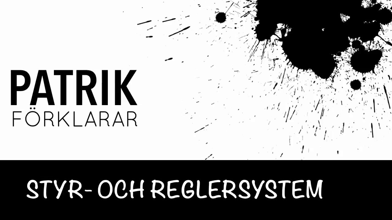 PATRIK FÖRKLARAR: Styr- och reglersystem