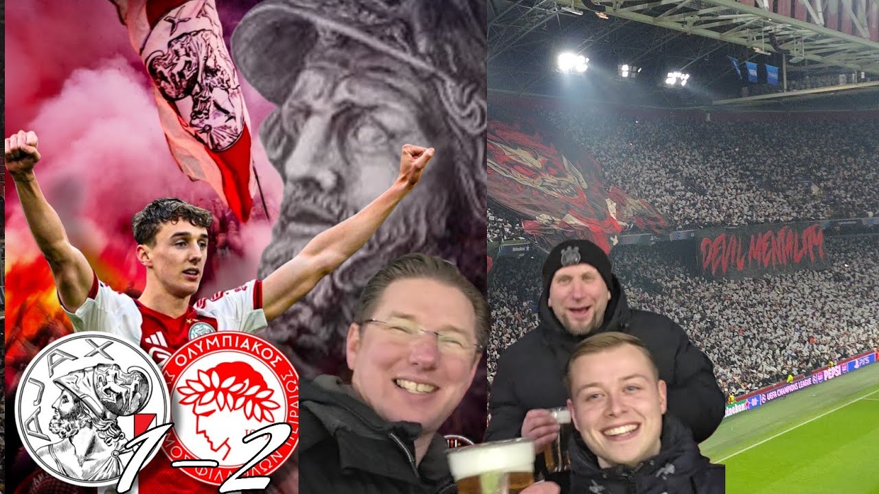 AFC AJAX 1-2 Olympiakos,  woensdag 28 januari 2026 @ Johan Cruijff Arena. 25 jaar AJAX Ultras! 