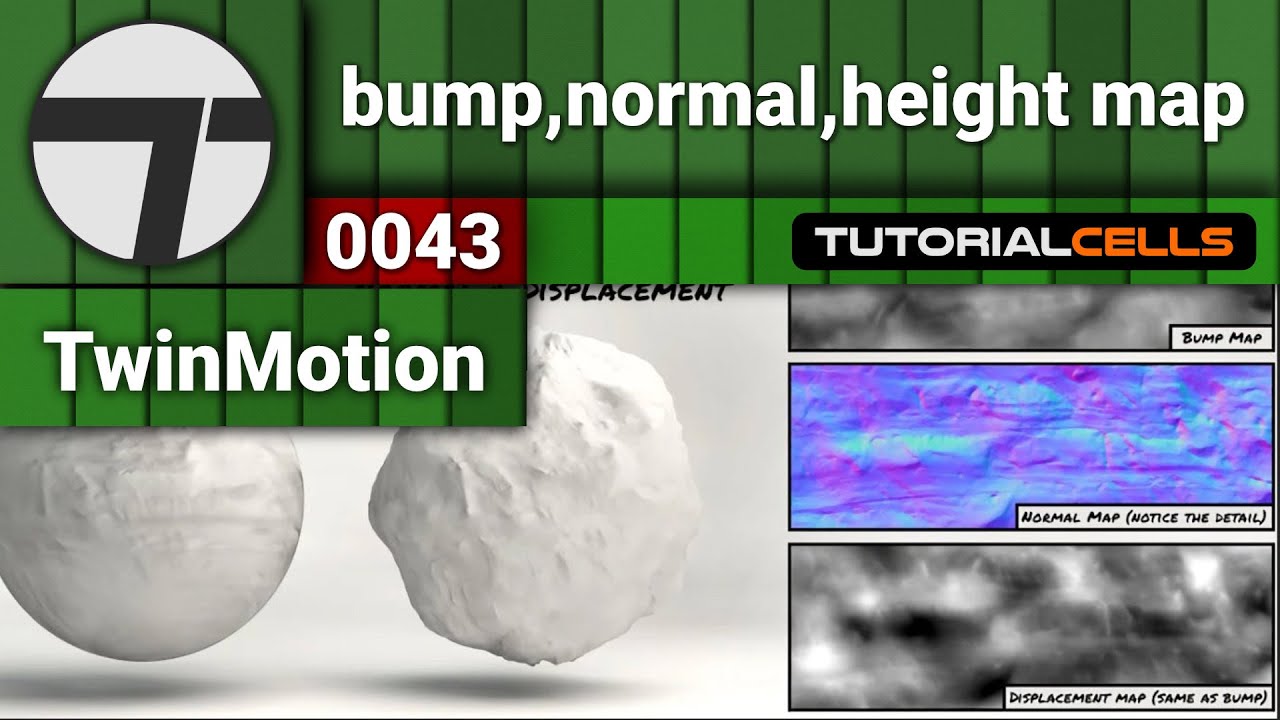 0043. bump map & normal map & height map in twinmotion