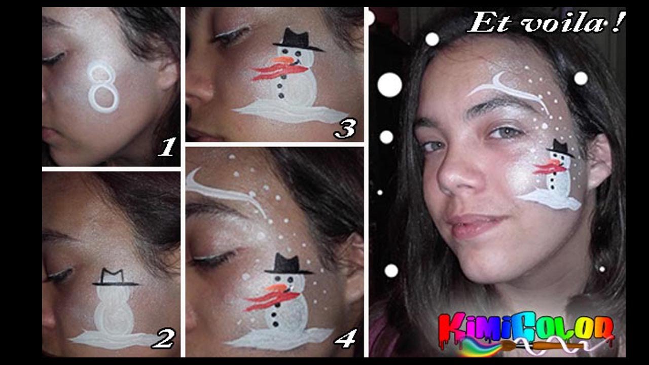 Comment faire un maquillage bonhomme de neige!