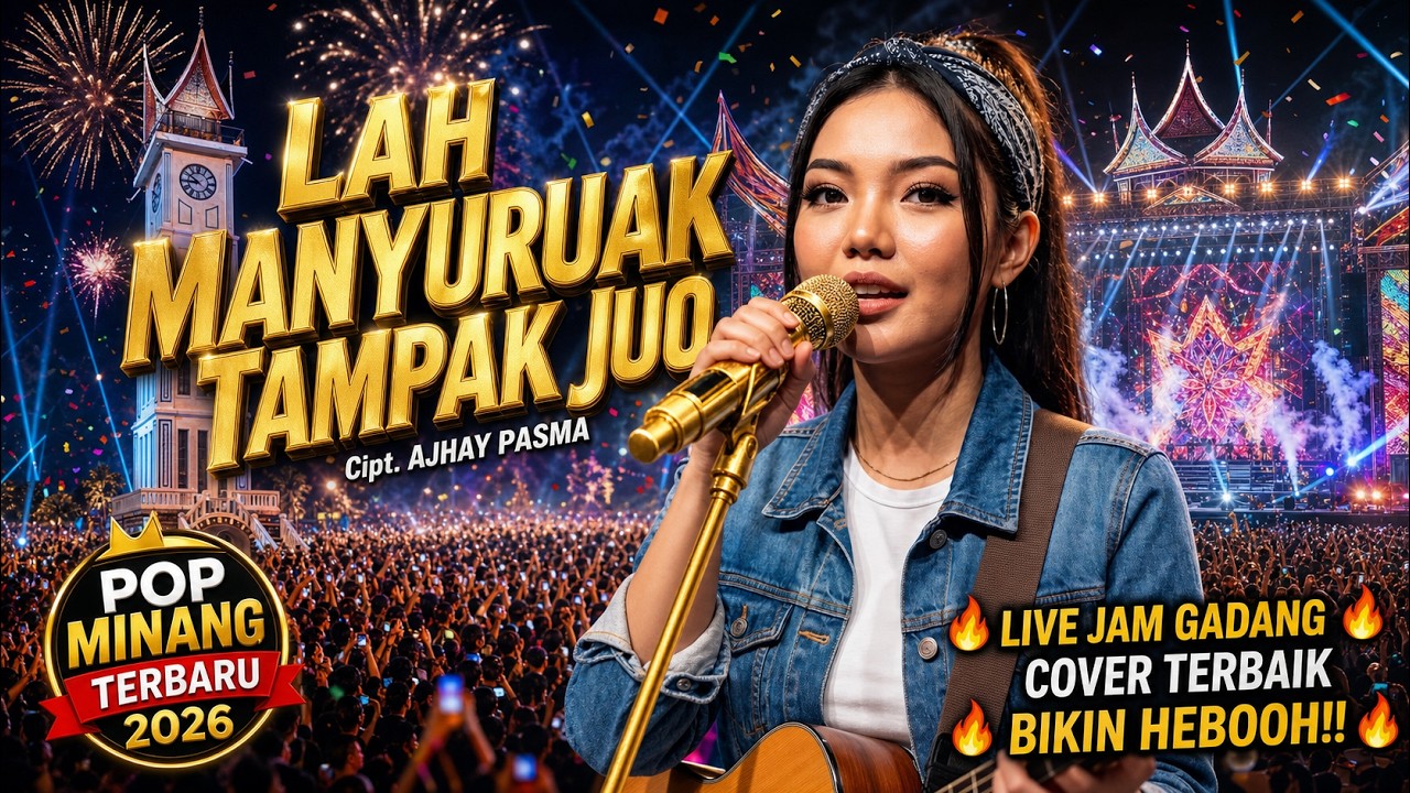 LAH MANYURUAK TAMPAK JUO (Cover AI) | FAUZANA | Konser Spektakuler di Jam Gadang | Full AI Music