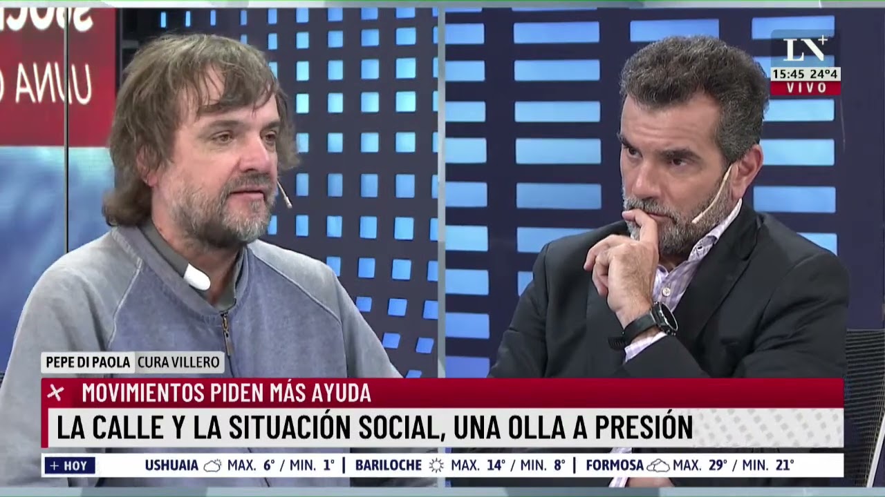 La calle y la situación social, una olla a presión. Pepe Di Paolo, Cura villero