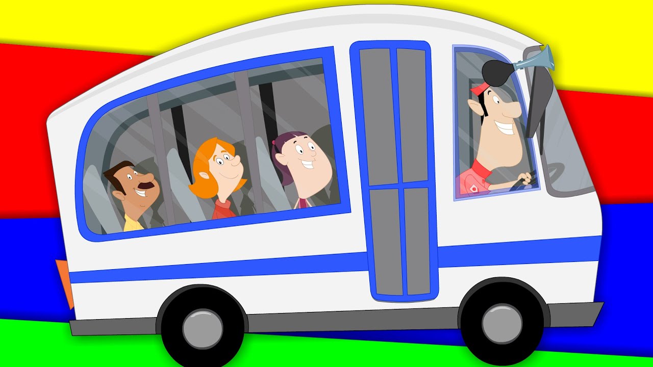 Wheels on the bus go round and round | Nursery Rhyme Songs For Kids And Children