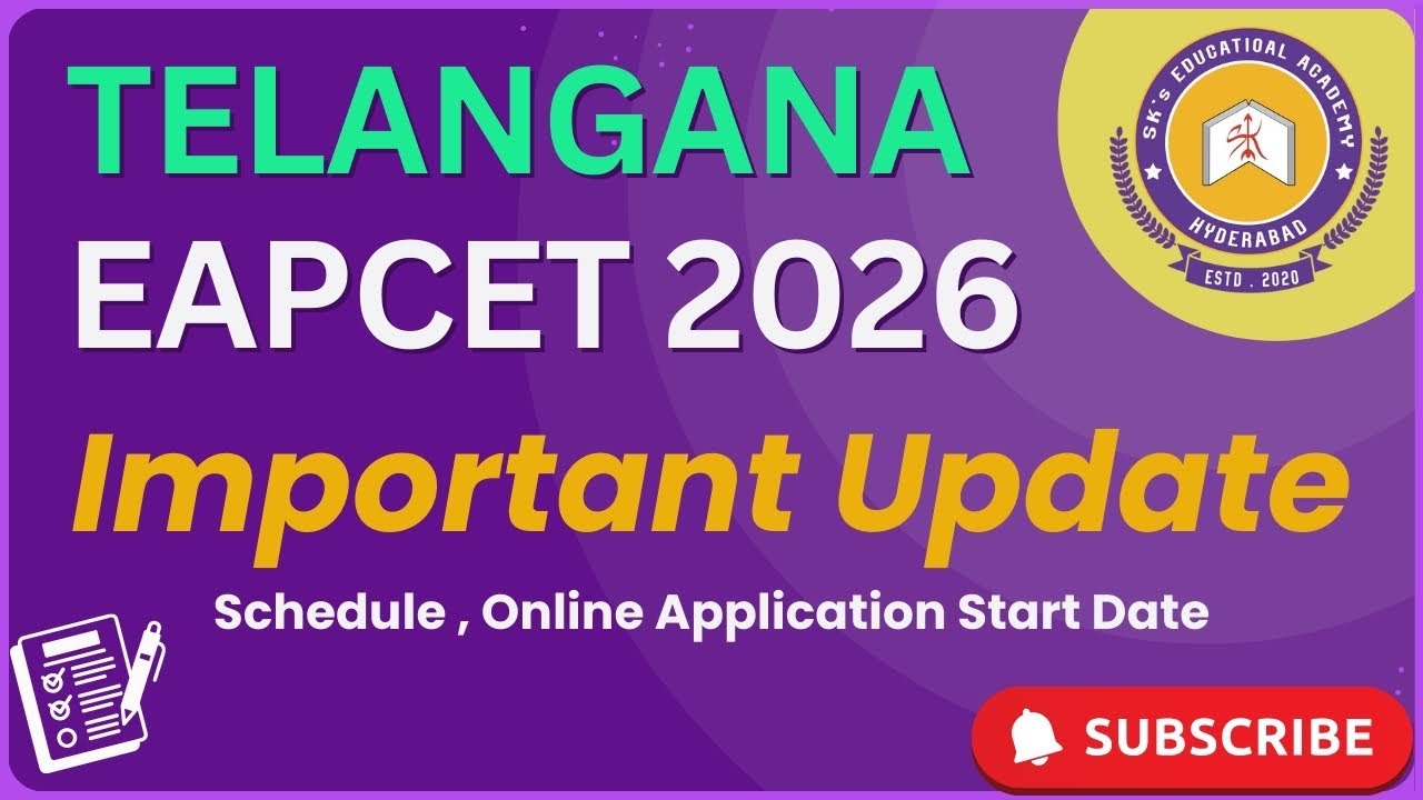 Telangana EAPCET 2026 Application Date | Complete Details for MPC & BiPC Students 