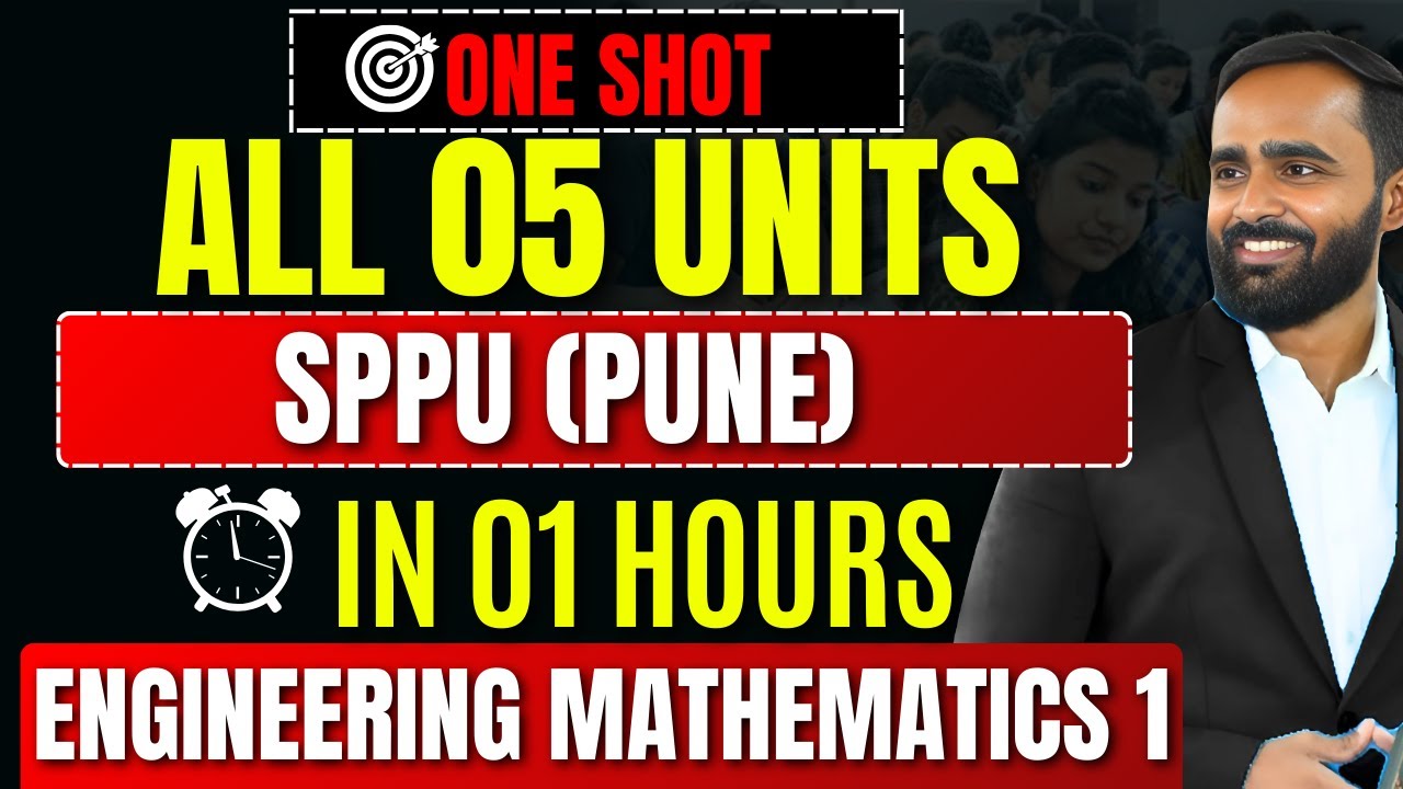 ENGINEERING MATHEMATICS 1| SPPU PUNE UNIVERSITY | ONE SHOT | 2024 PATTERN | PRADEEP GIRI SIR
