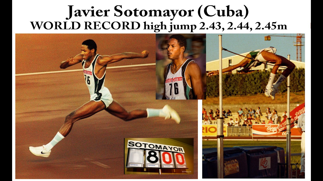 Javier Sotomayor World Record High Jump  2.45m , 2.44m, 2.43m - 1993 1989 and 1988