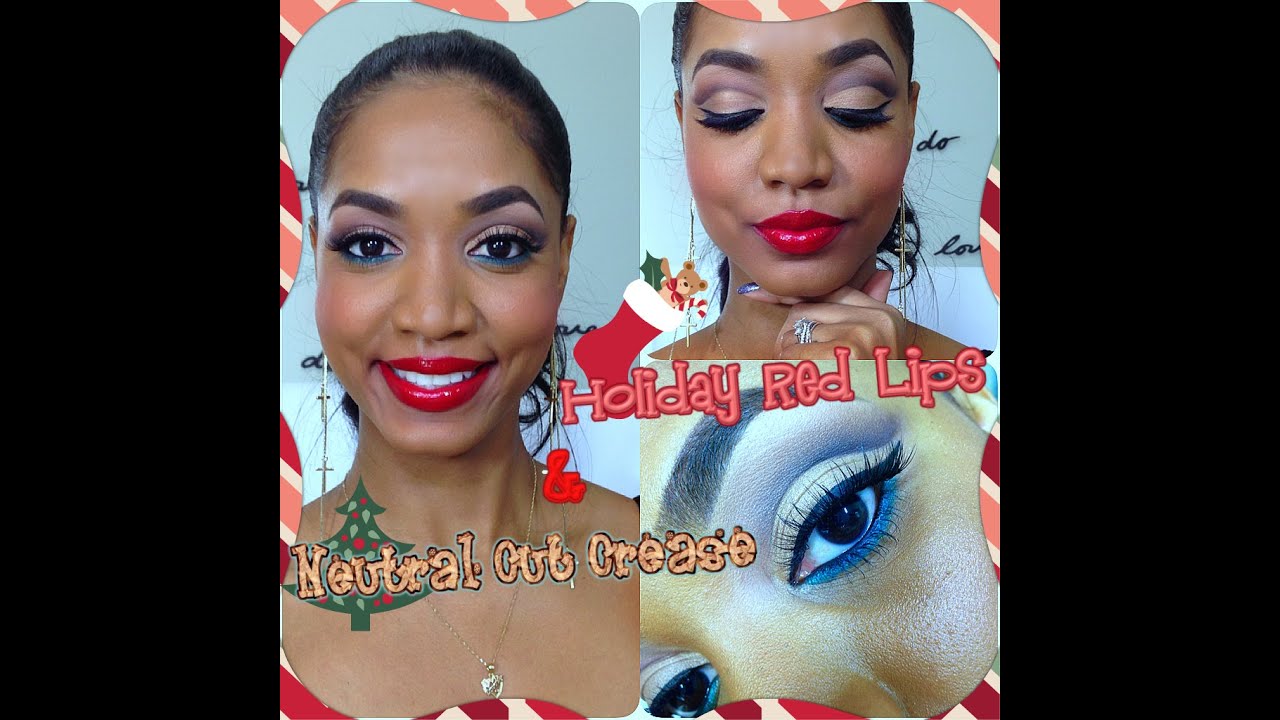 ❅ Holiday Red Lips & Neutral Cut Crease ❅ | COLLAB w/ DRBrooklyn730