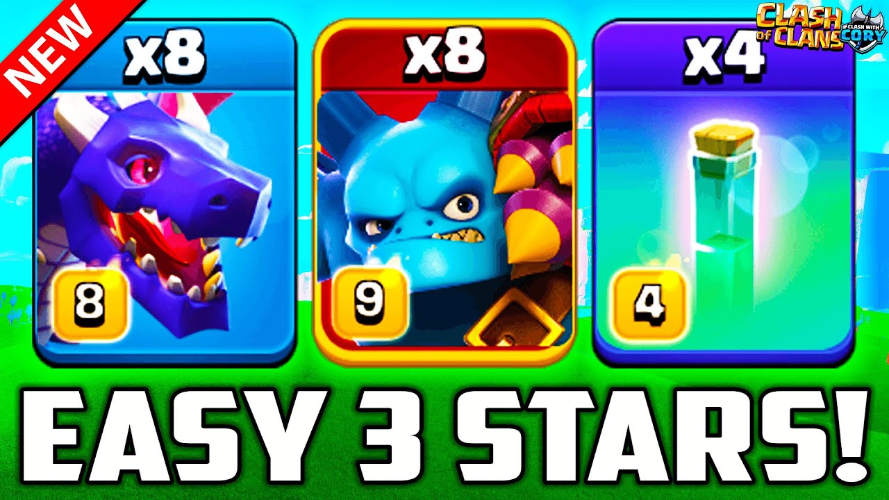 POWERFUL NEW TH 13 WAR ATTACK STRATEGY ! Best New Town Hall 13 Dragon Attacks in Clash of Clans 2021