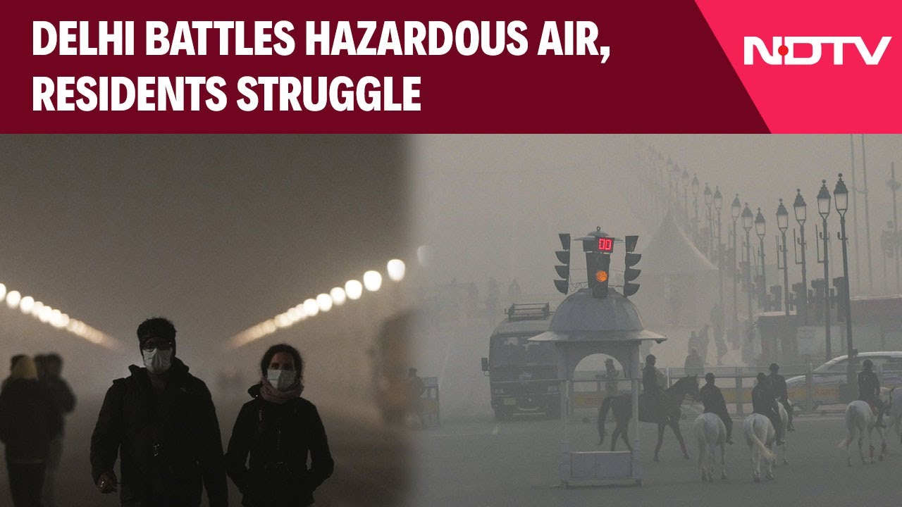 Delhi Air Pollution | Delhi Battles Hazardous Air, Residents Struggle Amid High Pollution