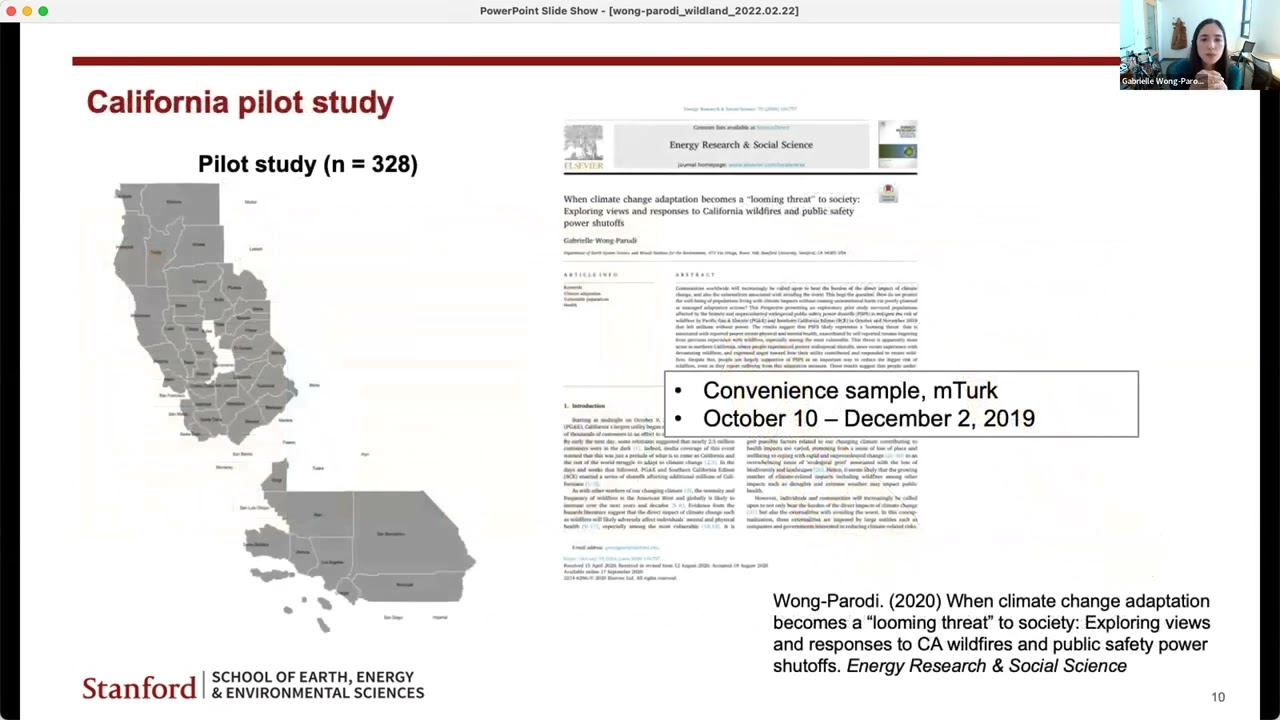 Gabrielle Wong-Parodi: Effectiveness of interventions in reducing exposure to wildfire smoke