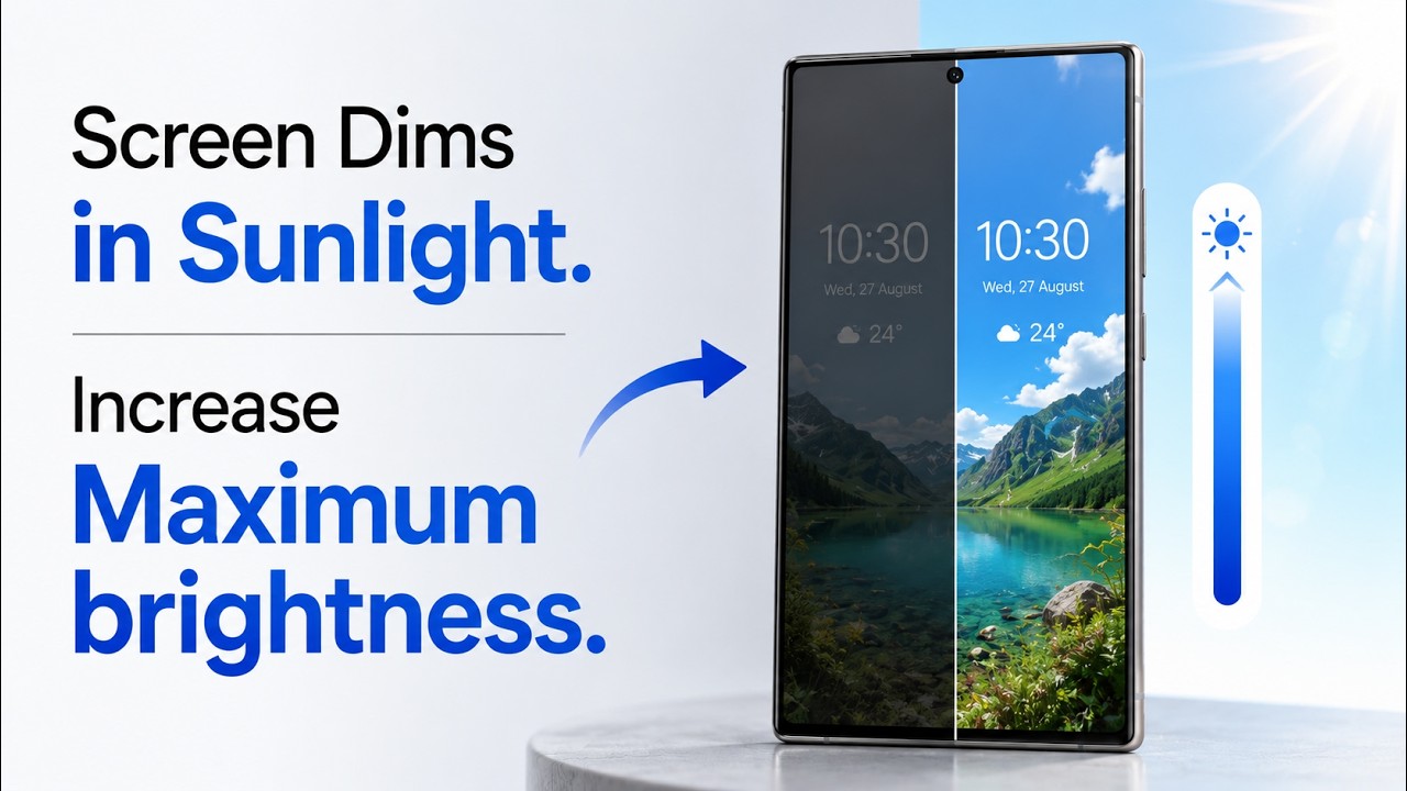 Экран Samsung тускнеет на солнце | Как увеличить максимальную яркость дисплея на телефоне Samsung