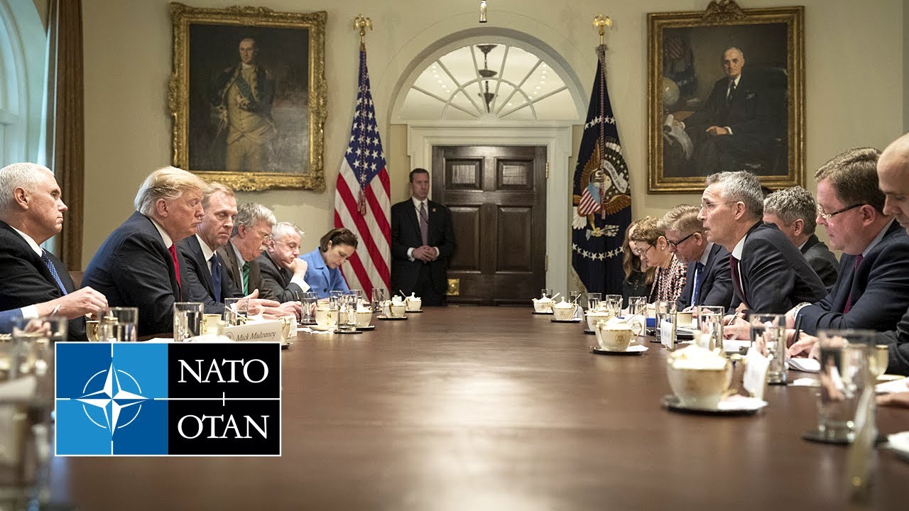 NATO Secretary General with 🇺🇸 US President Donald Trump, Cabinet Room, White House, 02 APR 2019