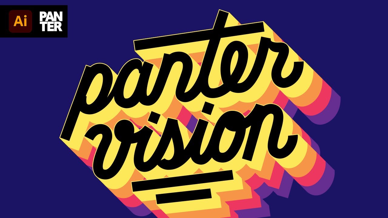 Retro Text Effect in Adobe Illustrator