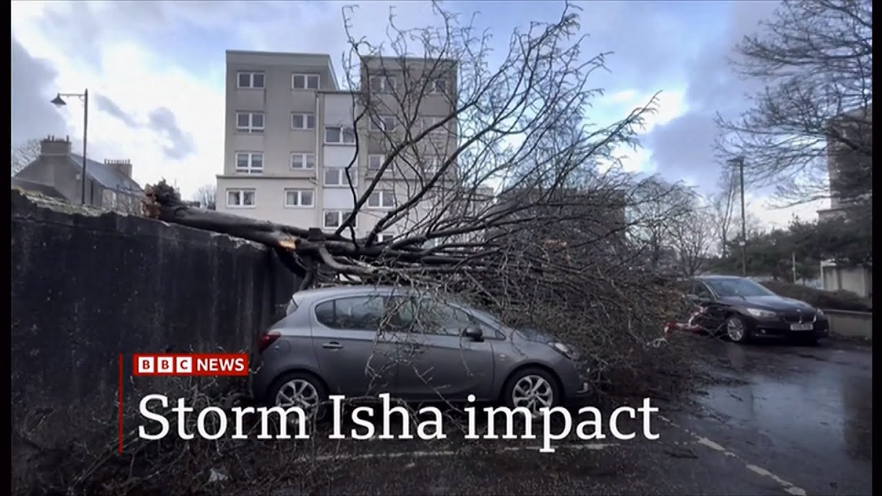 Weather Events - Storm Isha (evening report) (3) (UK) - BBC - 22/Jan/2024