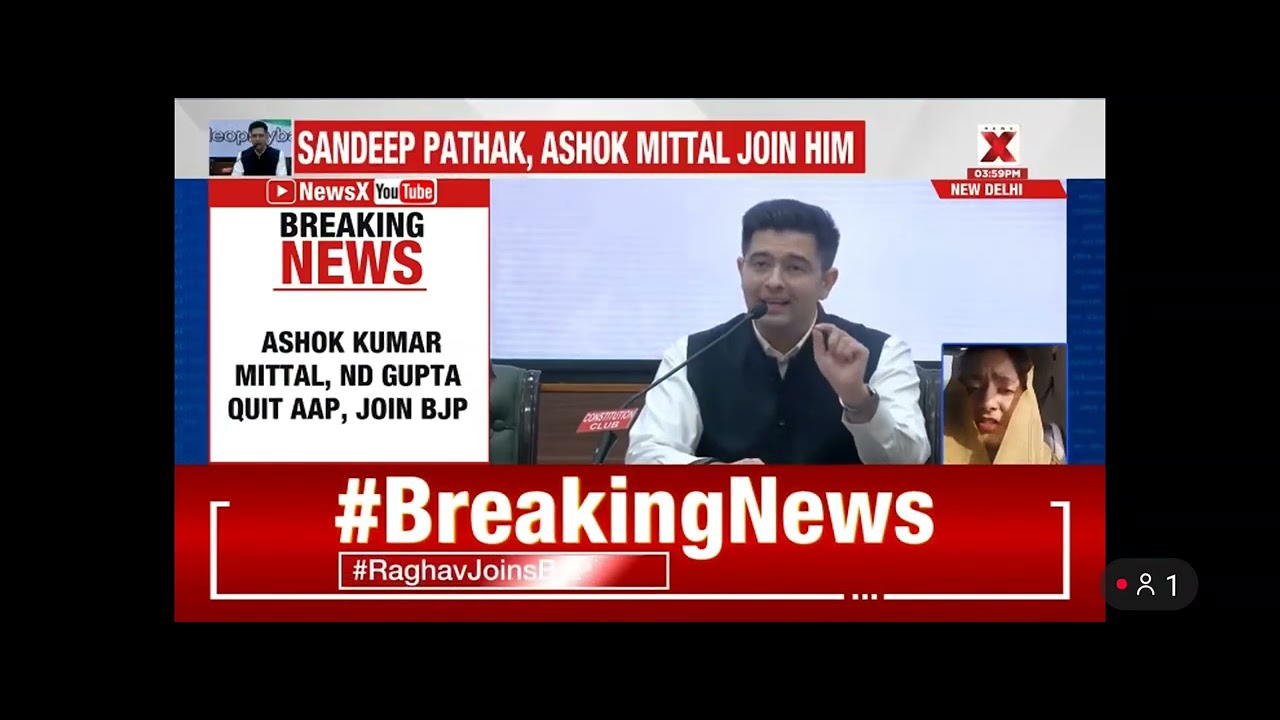 On @newsxlive when Raghav Chadha quits AAP, joins BJP