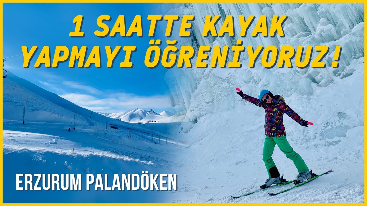 1 SAATTE KAYAK YAPMAYI ÖĞRENİYORUZ! | ERZURUM PALANDÖKEN'DE KAYAK TATİLİ | VLOG