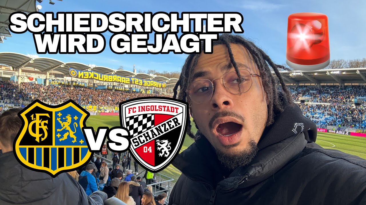3.LIGA ⚽️ SCHIRI WIRD GEJAGT 🚨 Saarbrücken VS Ingolstadt 💙🖤 STADION VLOG HIGHLIGHTS | davewave