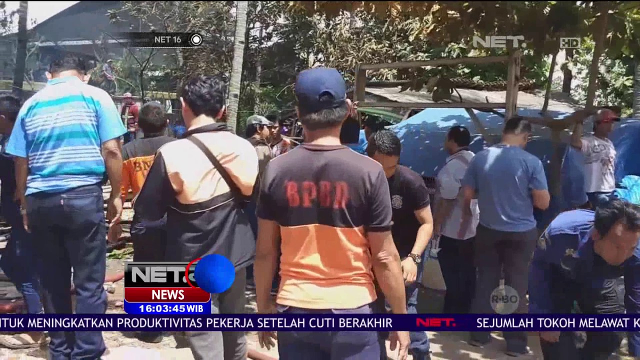 3 Rumah di Lampung Hangus Terbakar akibat Tabung Gas Meledak - NET 16