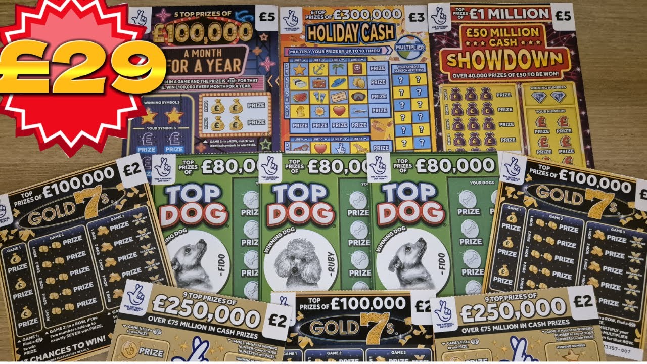 £29 CRAZY J SCRATCH CARD MIX     TOP DOG,SHOWDOWN,GOLD7s, #scratch #crazy #scratchcards