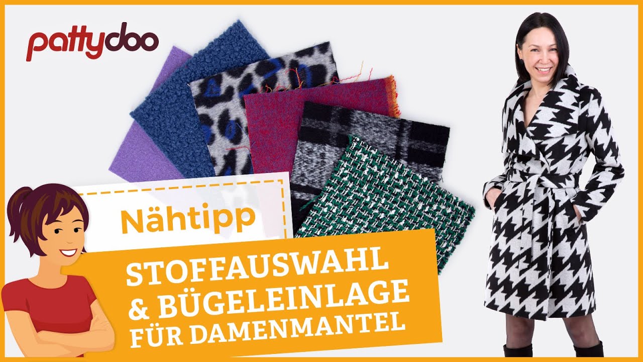 Mantel n&auml;hen lernen - Tutorial 1: Stoffempfehlung, Tipps zur B&uuml;geleinlage & Schnittteile vorbereiten