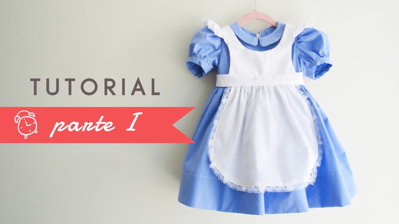 Como Fazer Vestido Infantil  Inspirado na Alice no País das Maravilhas  com Molde  - Parte I