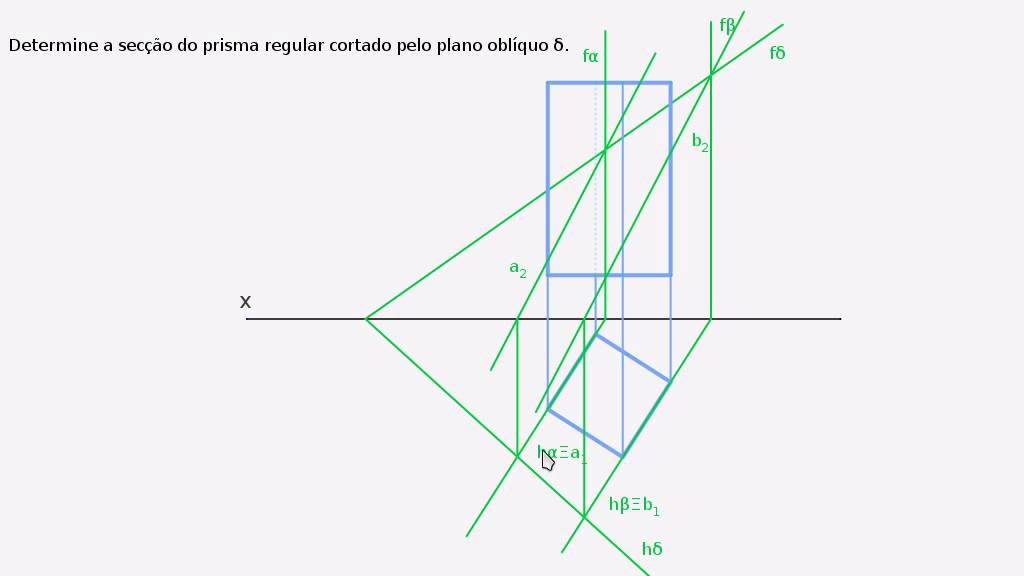 3.17.3 - Secção em prisma regular por um plano oblíquo