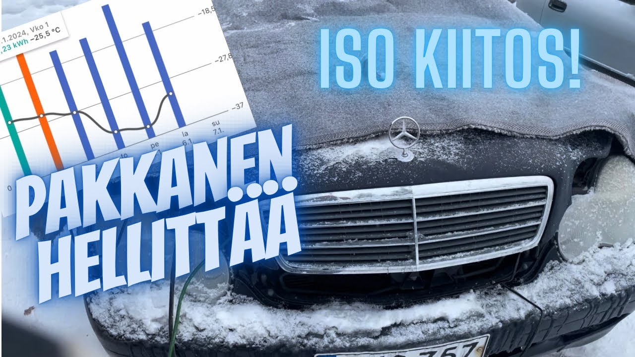 Pakkanen hellitt&auml;&auml; | Nyt se Mersu k&auml;yntiin | paljonko meni s&auml;hk&ouml;&auml;?