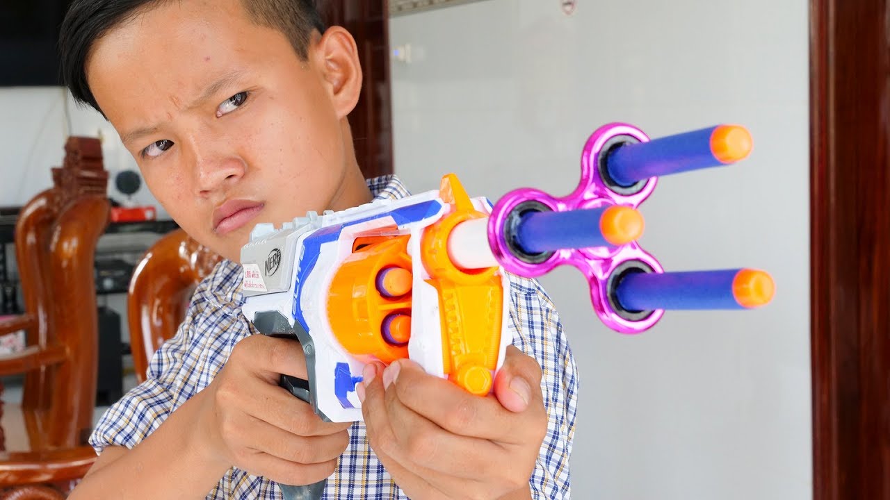 NERF GUN SPINNER GUN BATTLE SHOT