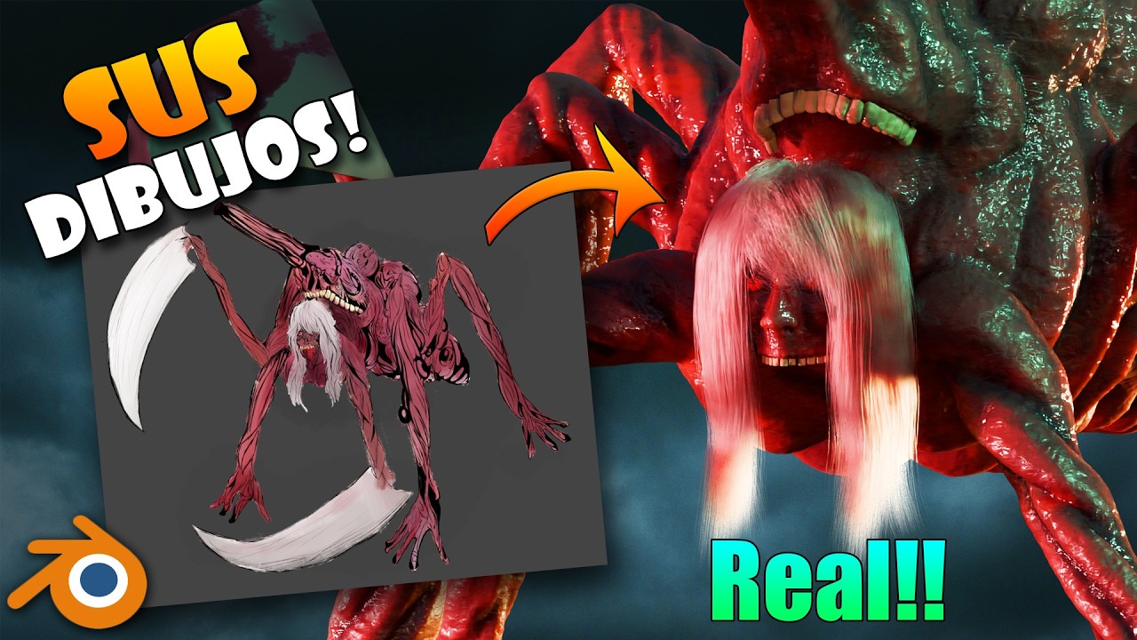 como transformo sus DIBUJOS a la REALIDAD con Blender😱 | 🖌️🎨SCULPMANIAK- T1E2