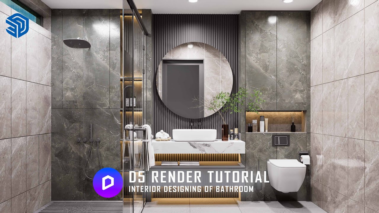 How to Create Realistic Renders Of Bathroom In D5 (HINDI/URDU) | D5 Render Tutorail | Complete Guide