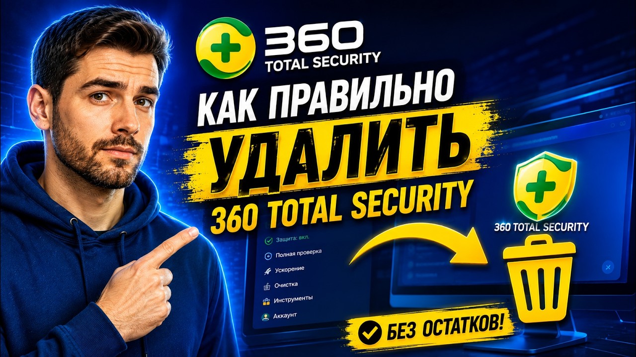 Как правильно удалить 360 Total Security