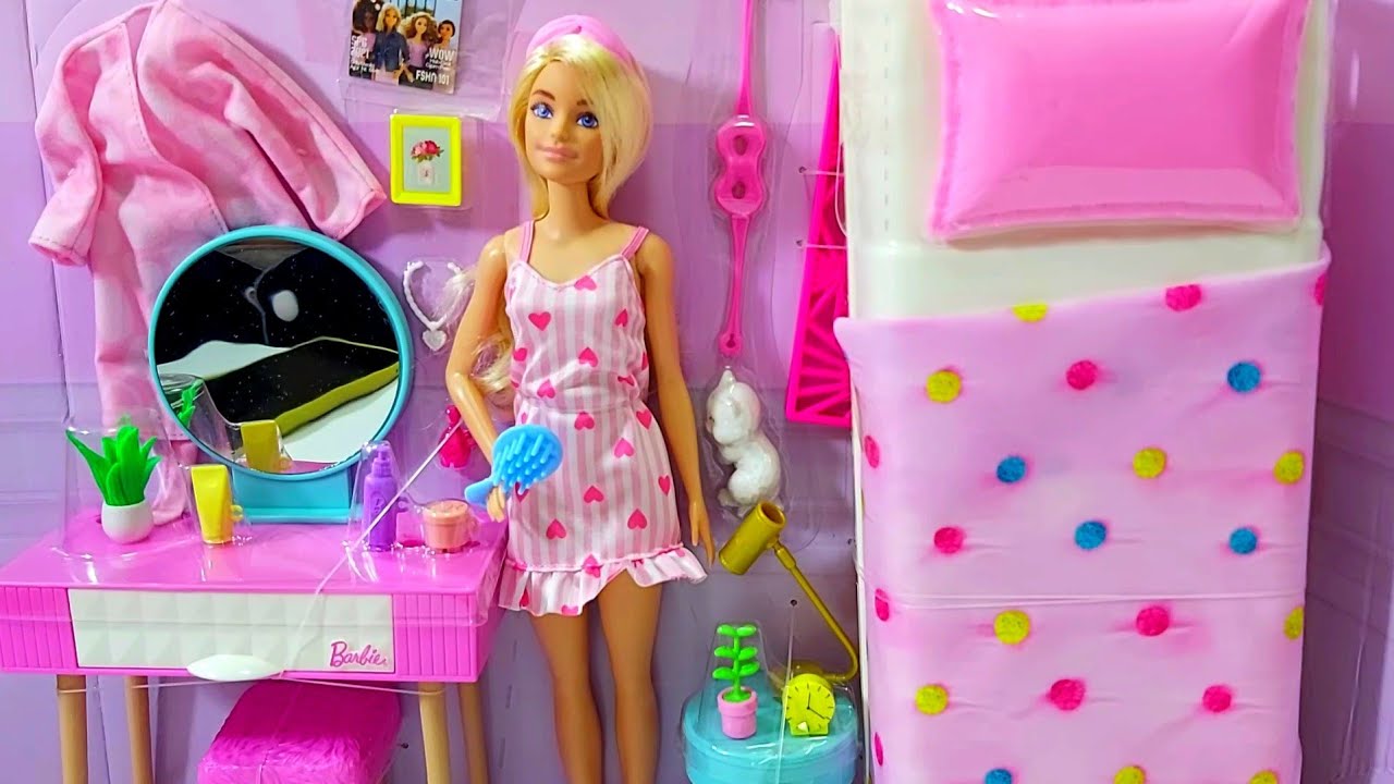 Barbie'nin Yatak Odası Seti Kutu Açılımı Oyuncak Tanıtımı