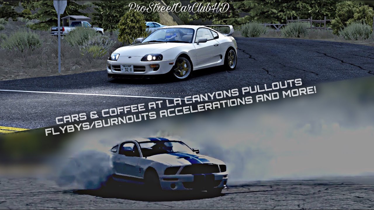 (PC) Assetto Corsa: Cars & Coffee At LAC| Accelerations/Pull-Outs/Fly-Bys/Burnouts/Sideshow!!