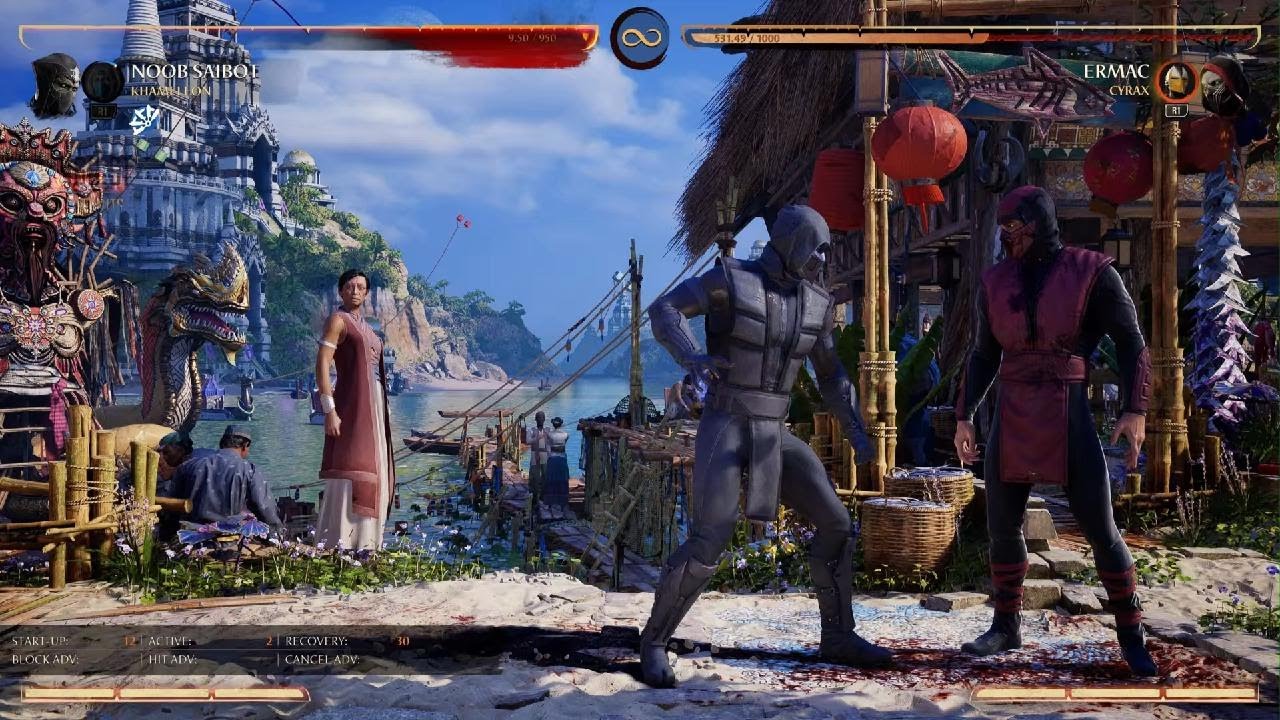 Mortal Kombat 1 Noobsaibot Khameleon corner meterless 476 damage