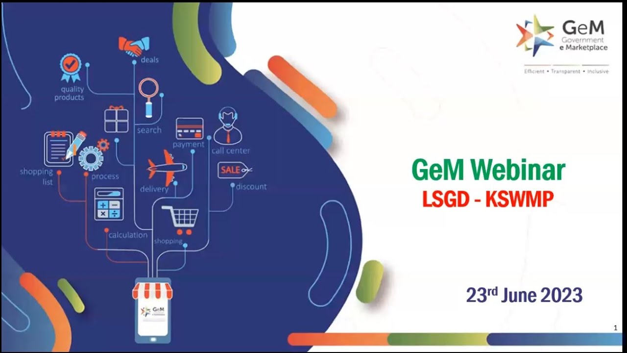 Government e-Marketplace (GeM) Training organised by LSGD-KSWMP