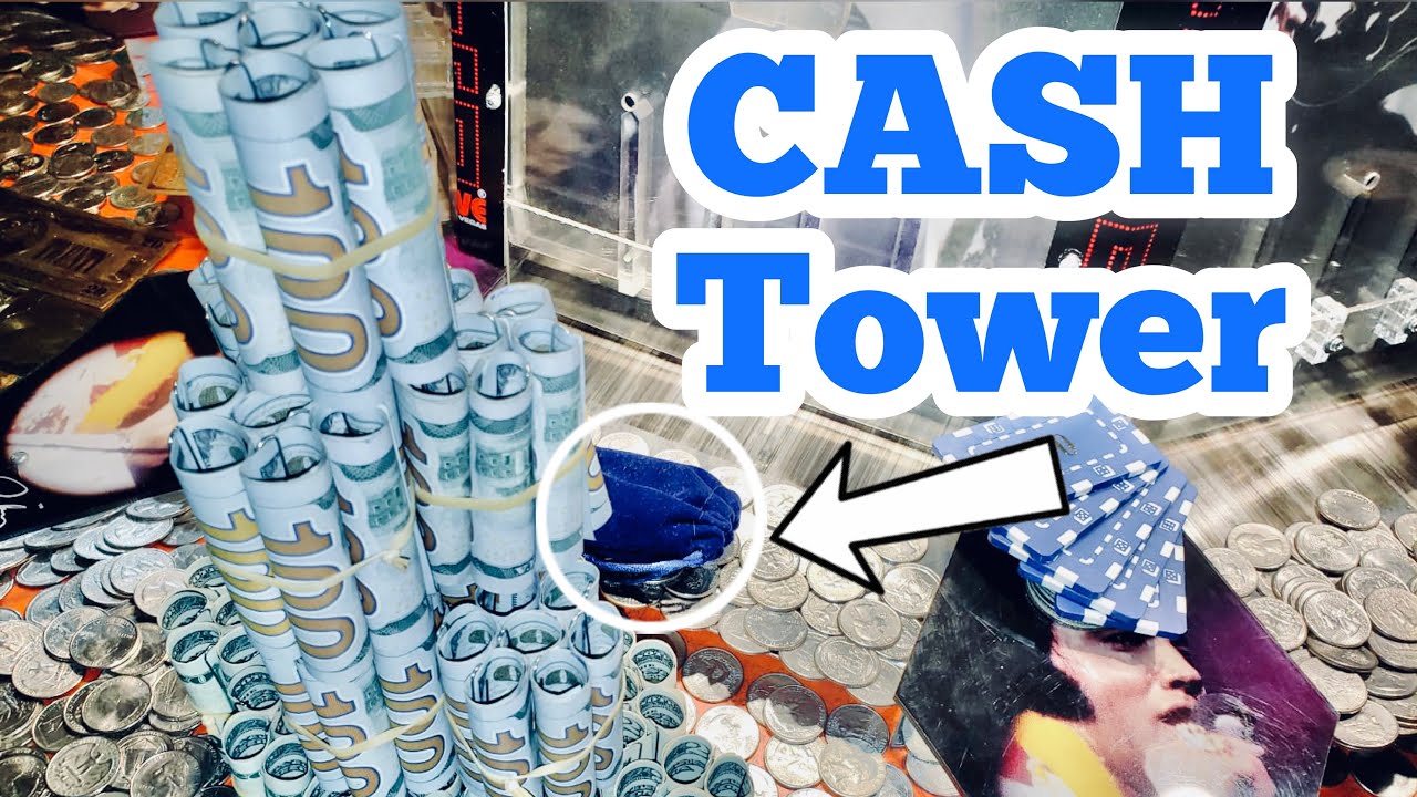 CASH TOWER Inside The High Limit Coin Pusher Jackpot WON MONEY ASMR