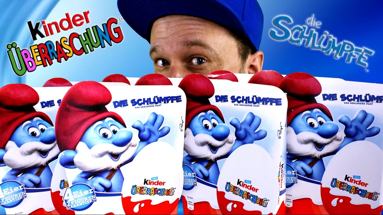 DIE SCHLÜMPFE Kinder Überraschung 4er Pack auspacken ALLE SCHLÜMPFE -Deutsch-