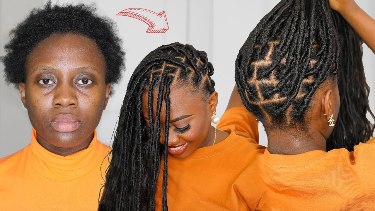 She did that! NO cornrows, NO Rubber band | Easy DIY Boho Locs In 3hrs