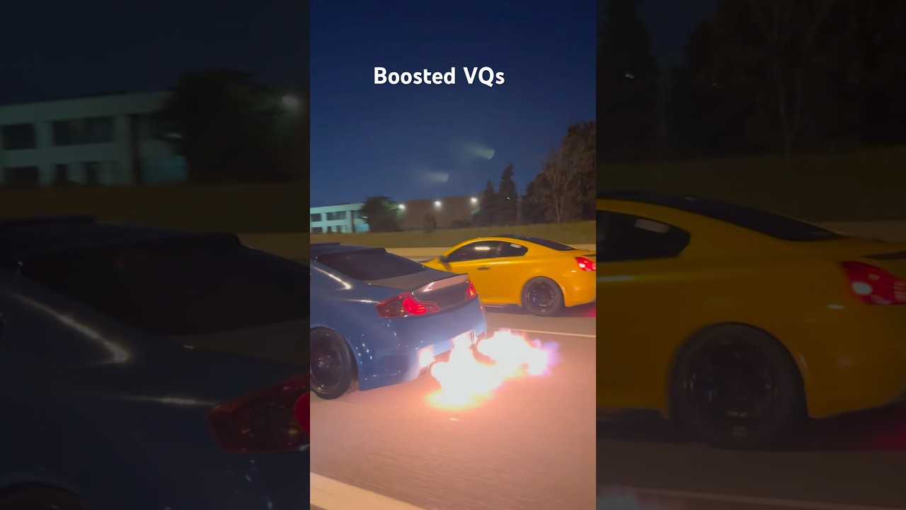 Boosted G35 and G37 shooting flames