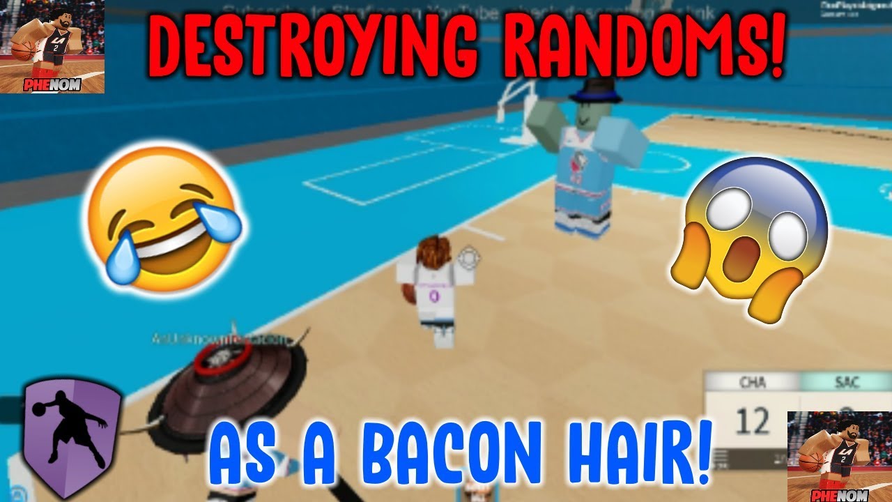 Destroying Randoms As a Bacon Hair In NBA Phenom!!!