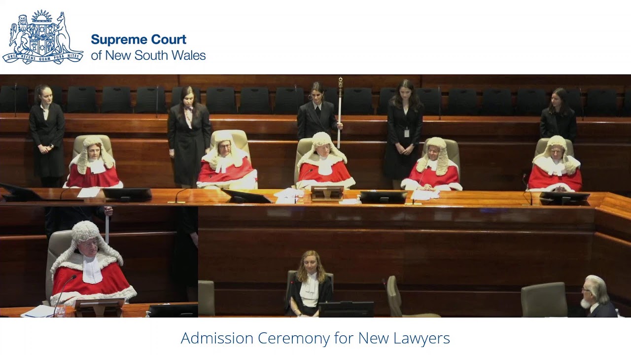 Admission Ceremony for New Lawyers - Friday 19 May - 2:45pm