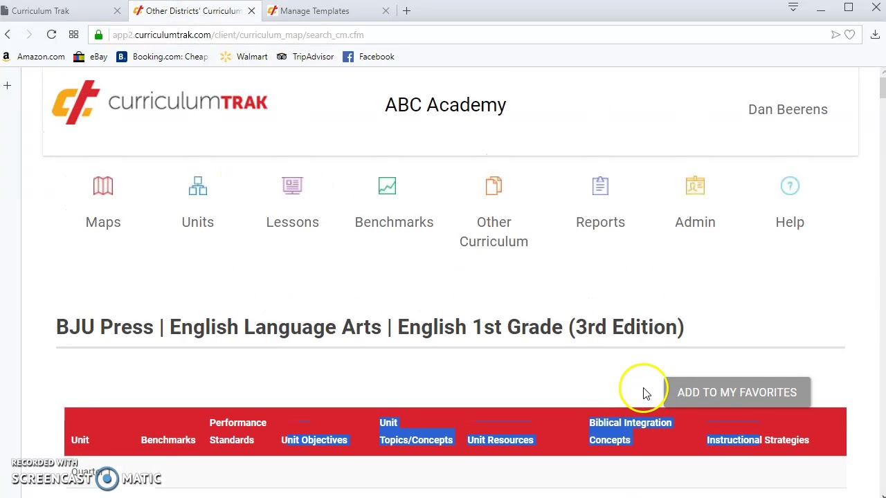 BJU Press Curriculum Maps - View & Copy