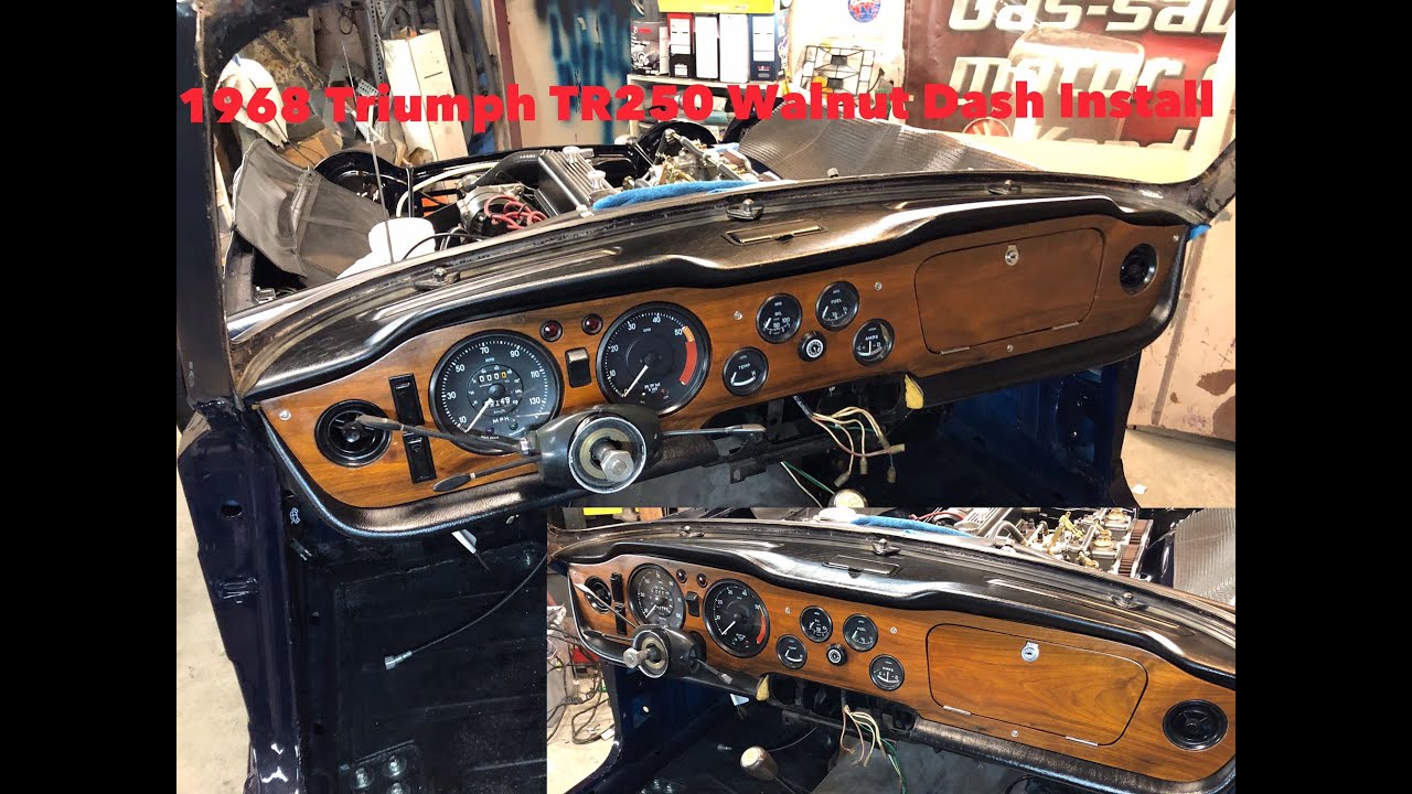 1968 Triumph TR250 Restoration, Assembly Part Fourteen,  Washer Jets,  Heater Hoses & Walnut Dash