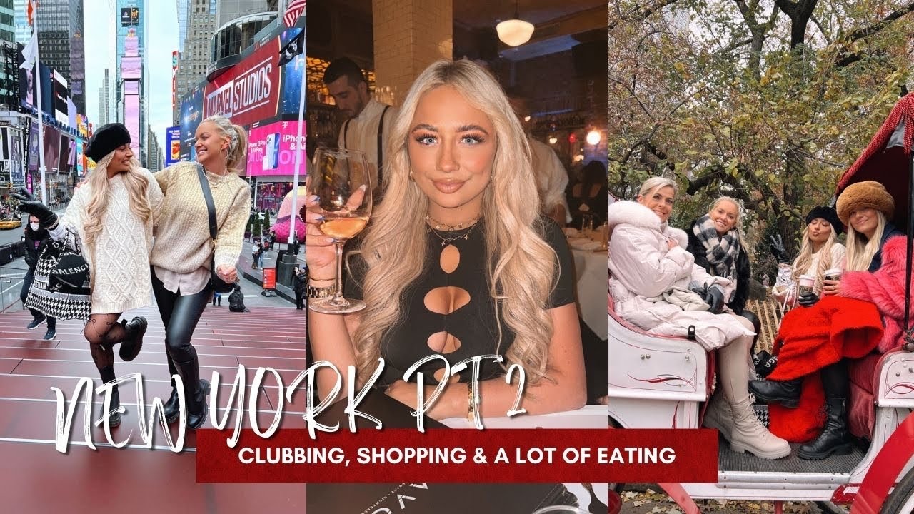 Spend the day with me in NEW YORK!!😍 clubbing, shopping & a whole lot of eating | Saffron Barker
