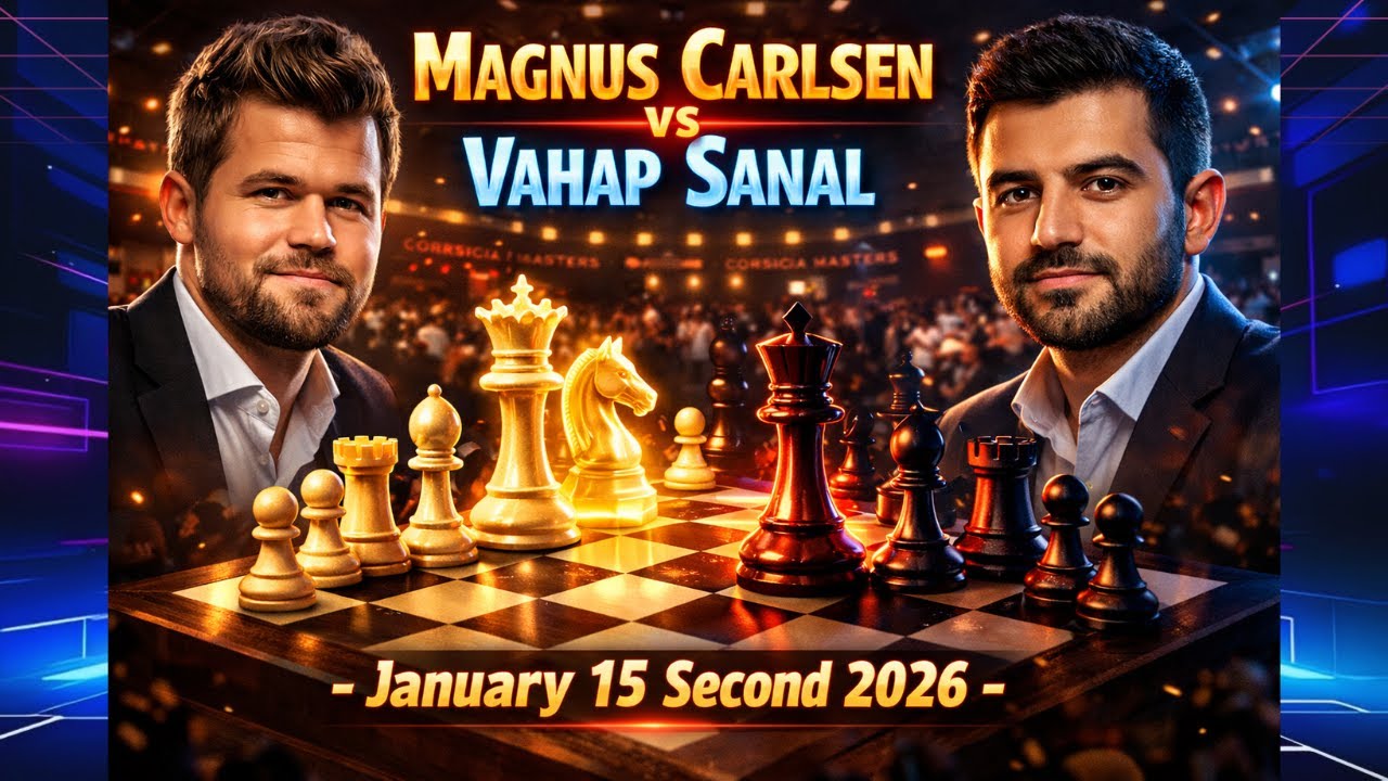 Magnus Carlsen vs Vahap Sanal ♟️ January 15 Second 2026♟️ Round 8 ♟️White Wins♟️